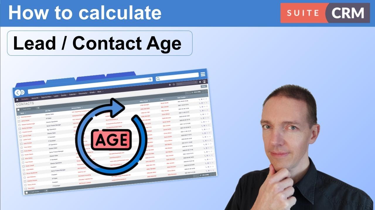 SuiteCRM: Расчет возраста лидов/контактов