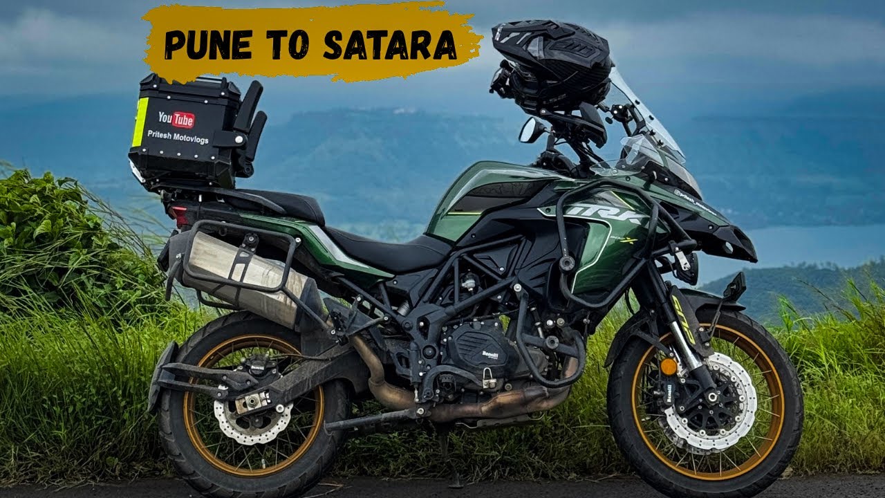 Riding Benelli TRK 502x from Pune to Satara to witness Kaas Pathar | Kaas Pathar A Valley of Flowers