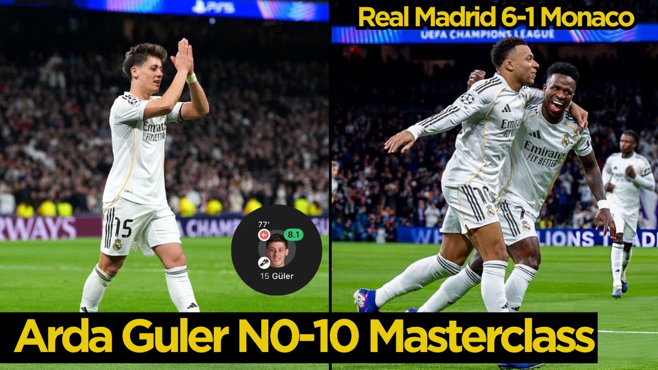 Real Madrid vs Monaco(6-1) Full Highlights | Mbappe,Vinicius,Mastantuono and Bellingham Goals