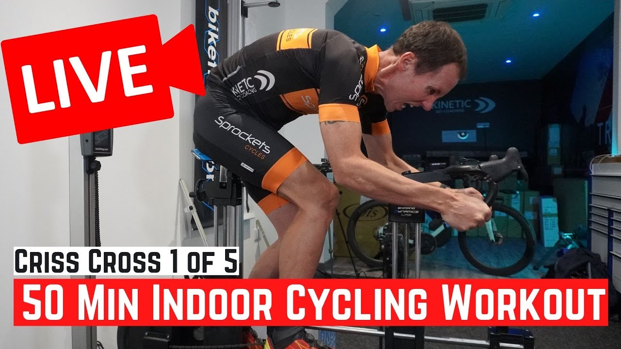 50 min Indoor Cycling Workout  Criss Cross 1 of 5 LIVE Coach Session 1