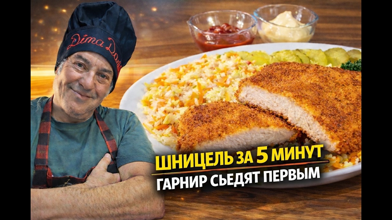 Это не венский шницель! Быстрее, проще и вкуснее — без отбивания + гарнир удивит.