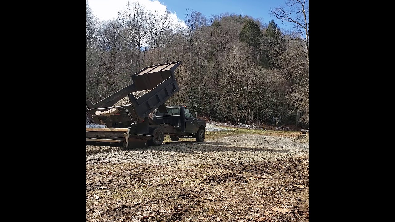 homemade dragbox spreading gravel