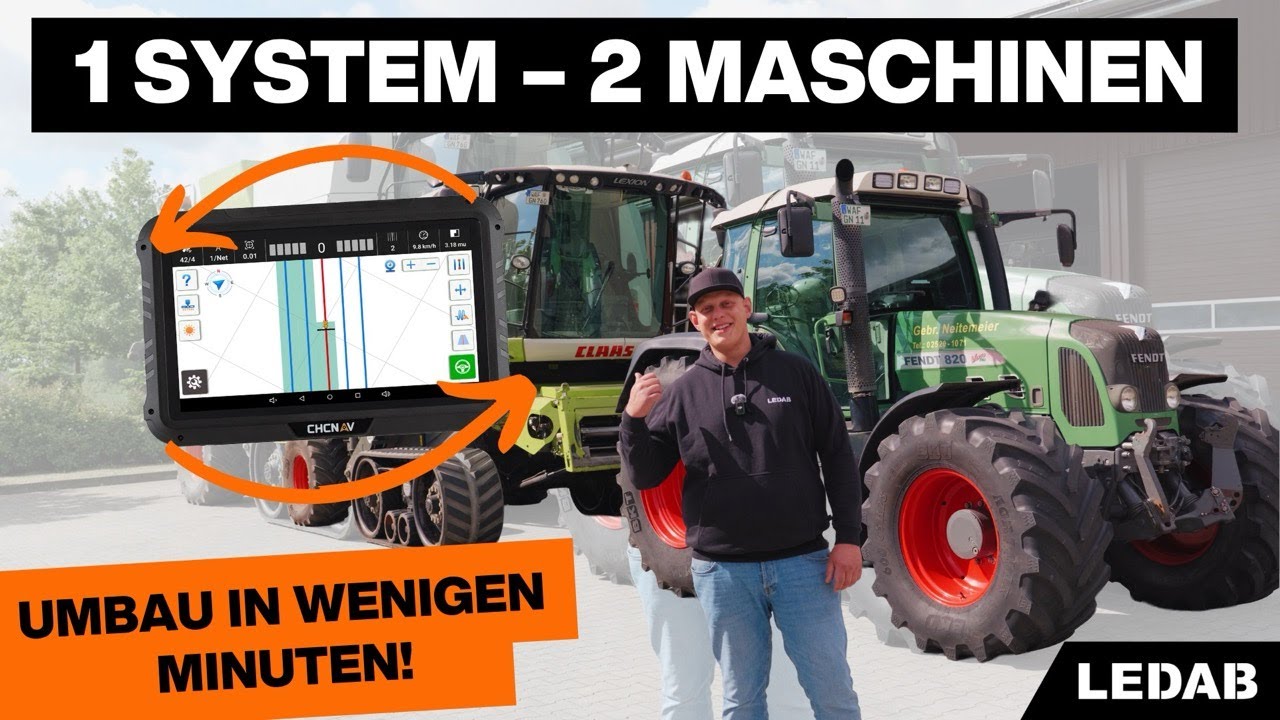 CHCNAV NX510 SE:  RTK/GPS-Lenksystem in Rekordzeit vom Traktor zum Mähdrescher wechseln