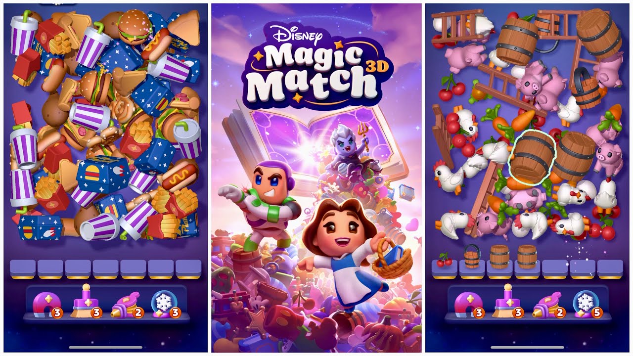 Disney Magic Match 3D | iOS | Soft Launch Gameplay