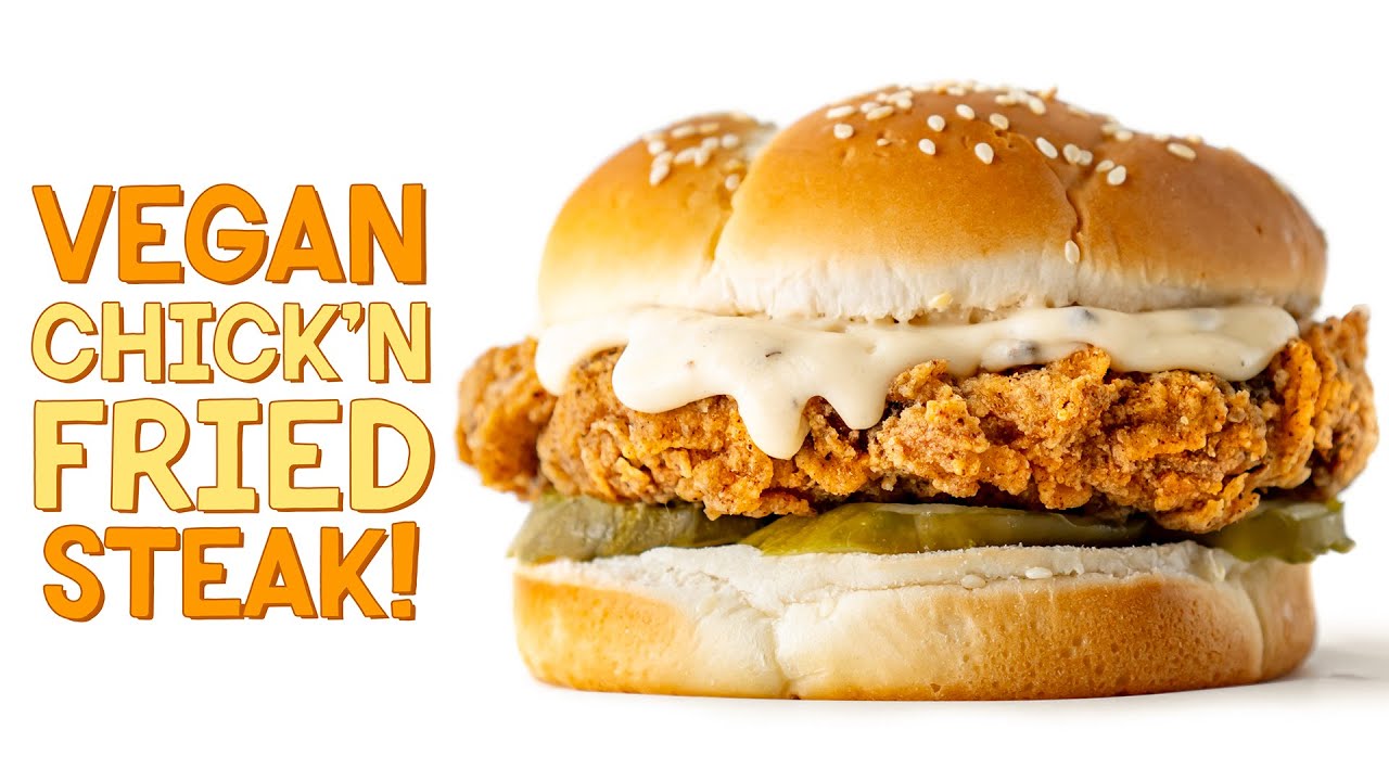 VEGAN COMFORT FOOD! Chick'n Fried Steak with Country Gravy!