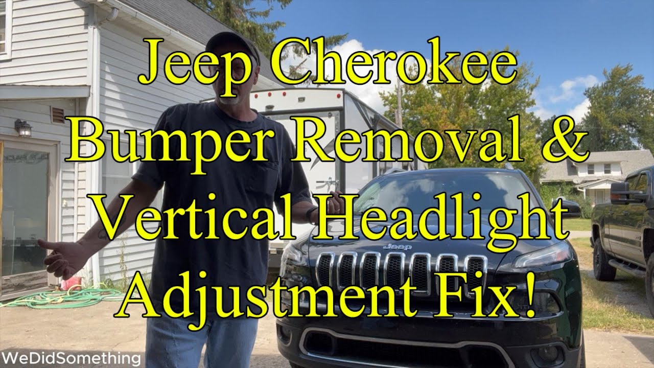2014 Jeep Cherokee Bumper Removal and Vertical Headlight Adjustment Fix