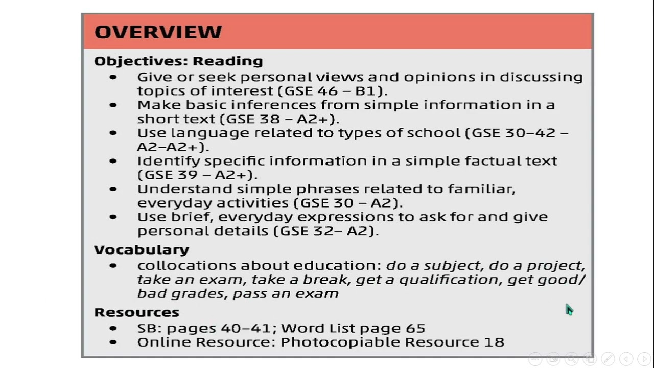 Lesson 4A - Reading and Vocabulary - 8th Grade - Jordan High Note