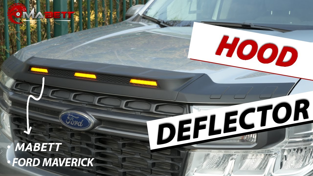 Mabett Hood Deflector with 3 Yellow Lights for Ford Maverick!#fordmaverick  #caraccessories