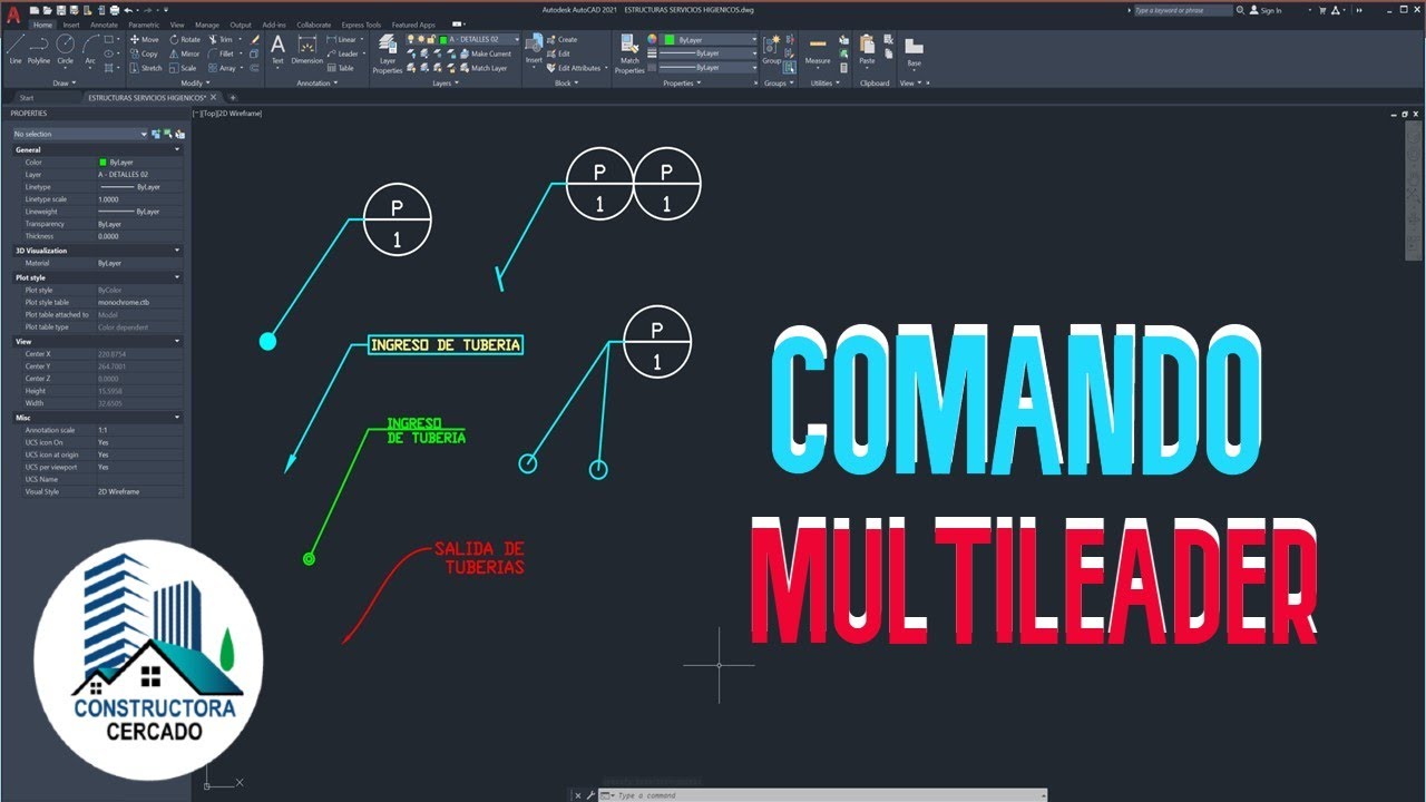 COMANDO MULTILEADER para anotaciones personalizadas en AutoCAD