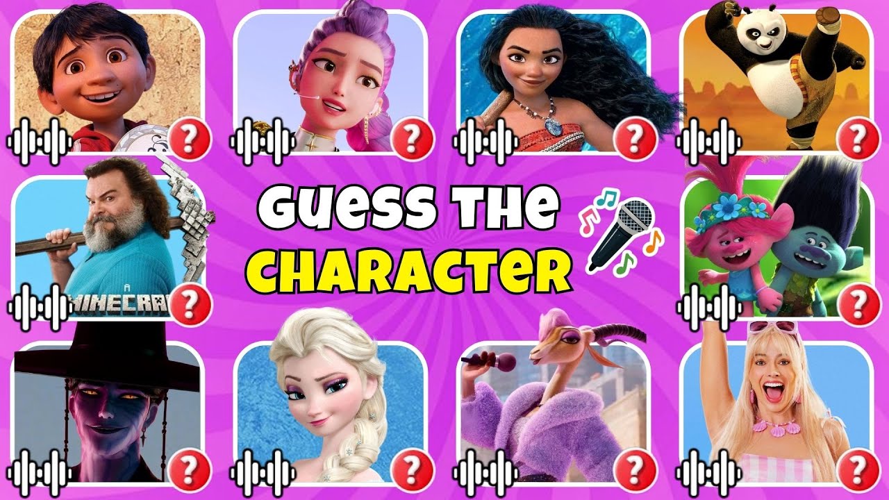 Guess the Movie Characters by the Song and Voice 🎤Tricky 😀🎶Zootopia 2🦊Kpop Demon Hunters👹Minecraft⛏️