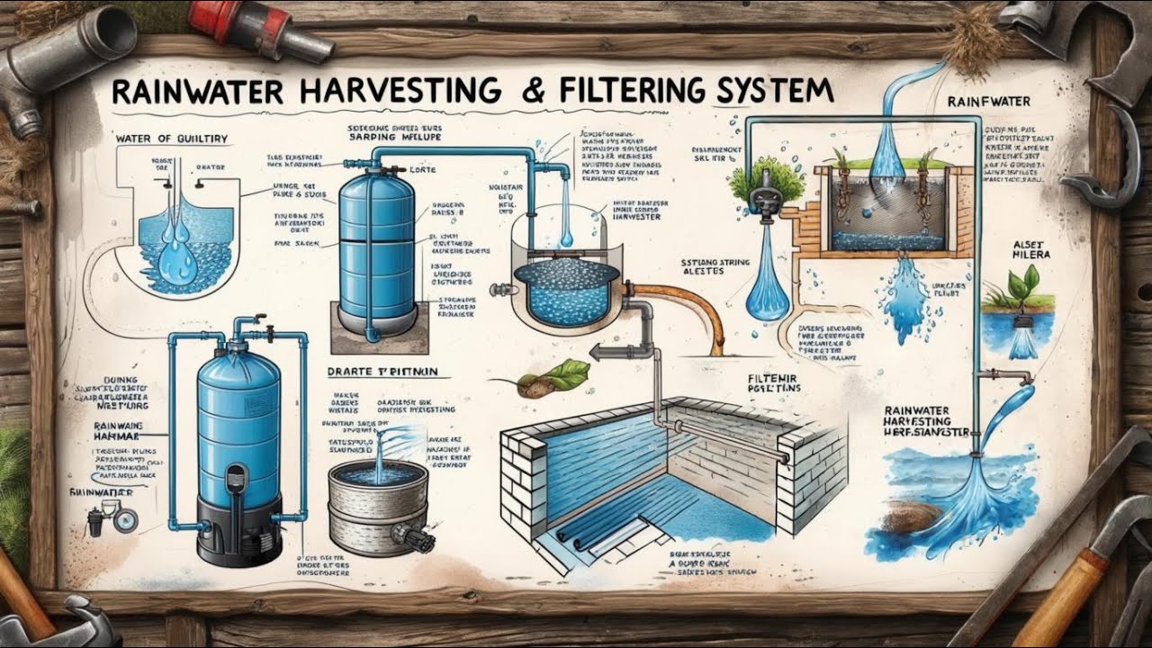 Off Grid Water Freedom Harvest & Filter Rainwater Like a Pro! 🌧️💧