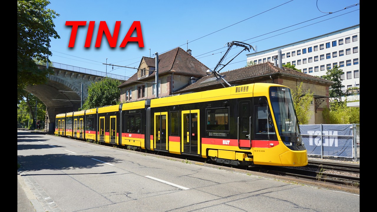 Stadler Tina Trams in Basel - Inside and Outside Views - BLT Be 8/10