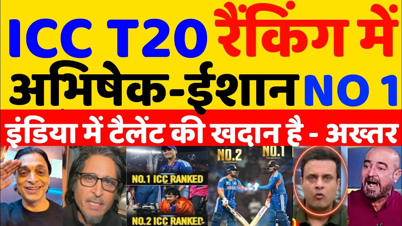 Shoaib akhtar Appreciate Abhishek NO1 and Ishan Kishan NO2 in ICC T20 ranking 2026 | Pak reactsICC 