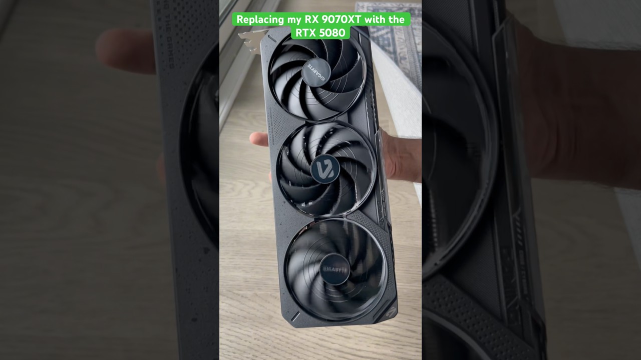 Installing the Gigabyte RTX 5080 Gaming OC #gigabyte #amd #rx9070xt #rtx5080 #gamingsetup