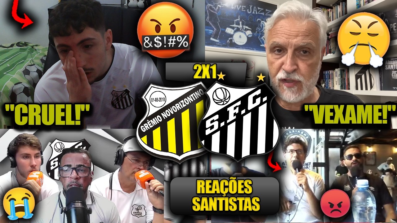 REAÇÕES dos SANTISTAS - NOVORIZONTINO 2x1 SANTOS - PAULISTÃO 2026 - REACT PEIXE ELIMINADO!