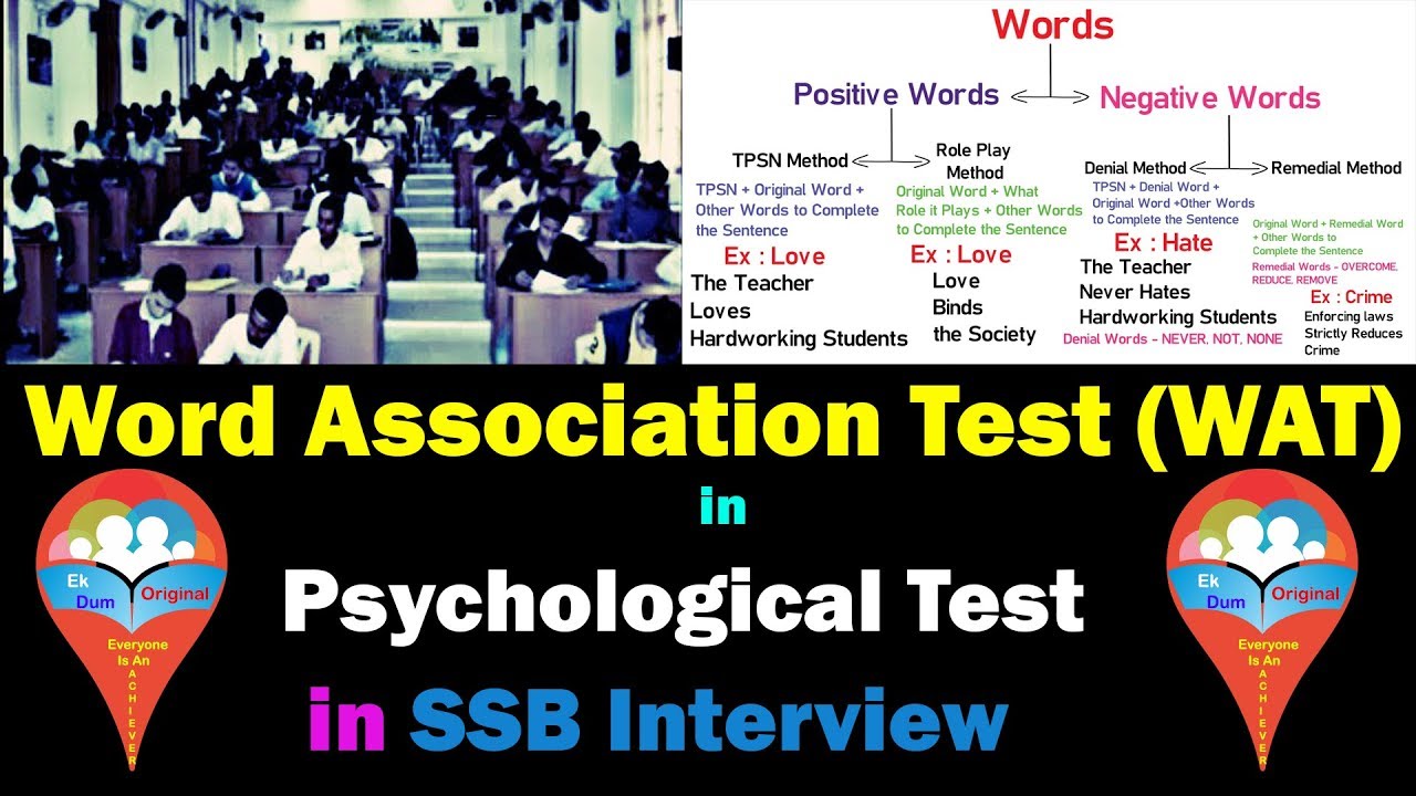 WAT in SSB Interview || Psychological Test || Hindi
