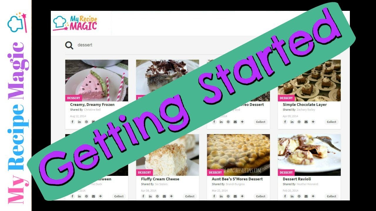 MyRecipeMagic - Getting Started