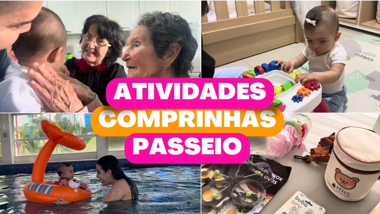 VLOG COMPRINHAS | conhecendo a tataravó +ela entrou na piscina pela primeira vez +fizemos um passeio