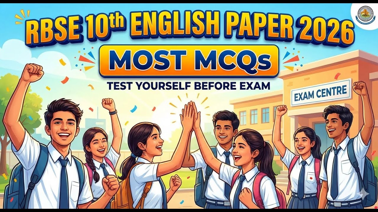 Самые важные вопросы с множественным выбором по английскому языку для 10 класса RBSE за 2026 год ...