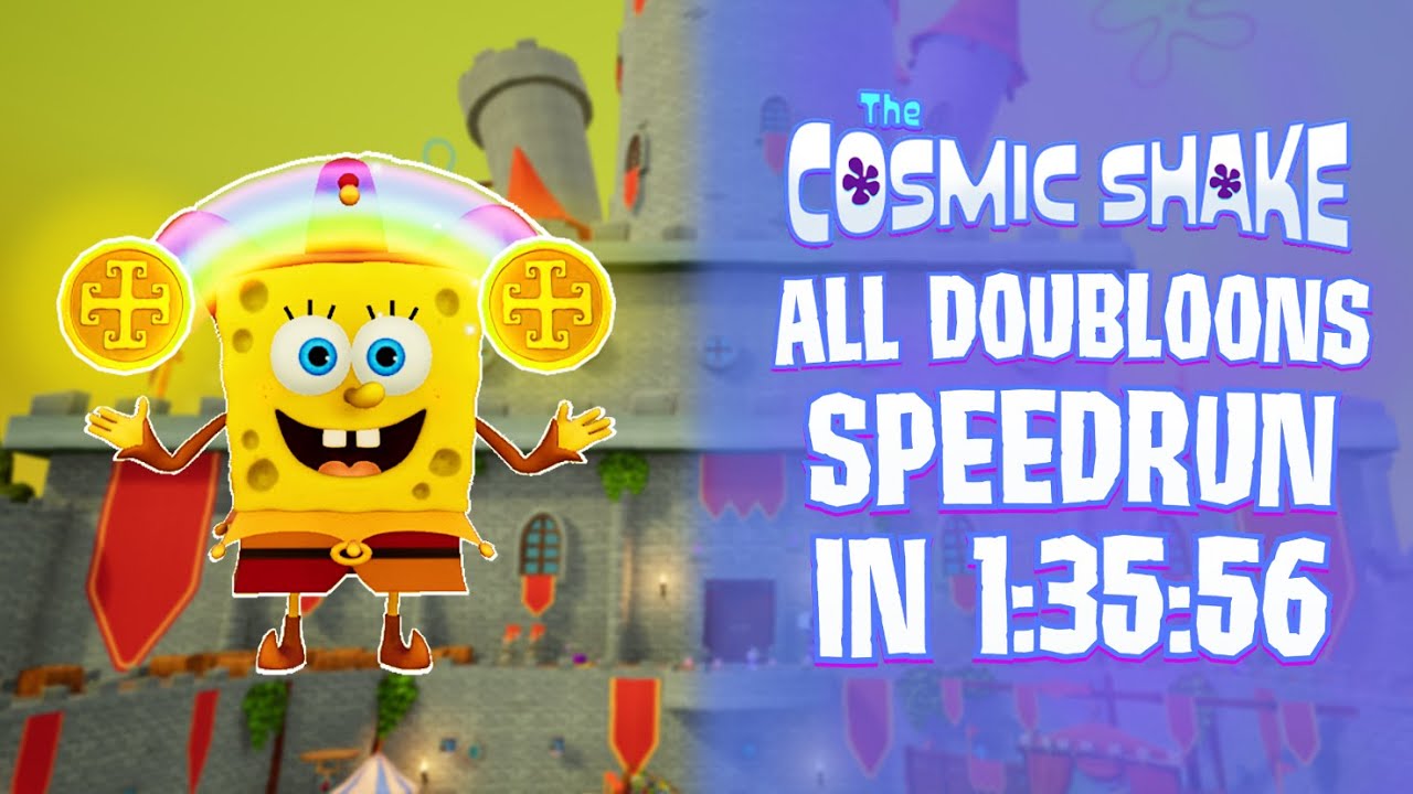 SpongeBob: The Cosmic Shake - All Doubloons Speedrun in 1:35:56 (WR)