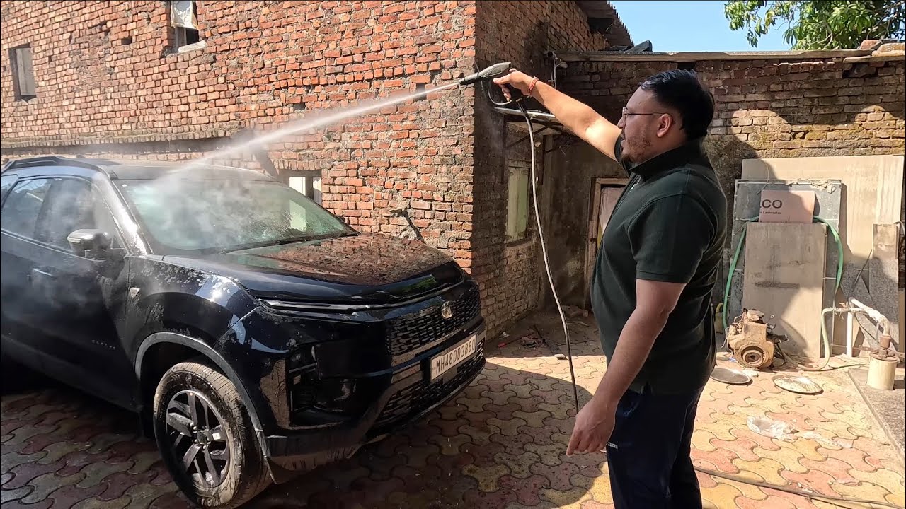 Tata Safari Car Wash at Home 🚗 | With Help of My Non-Helpful Sister 😂 | Boisar
