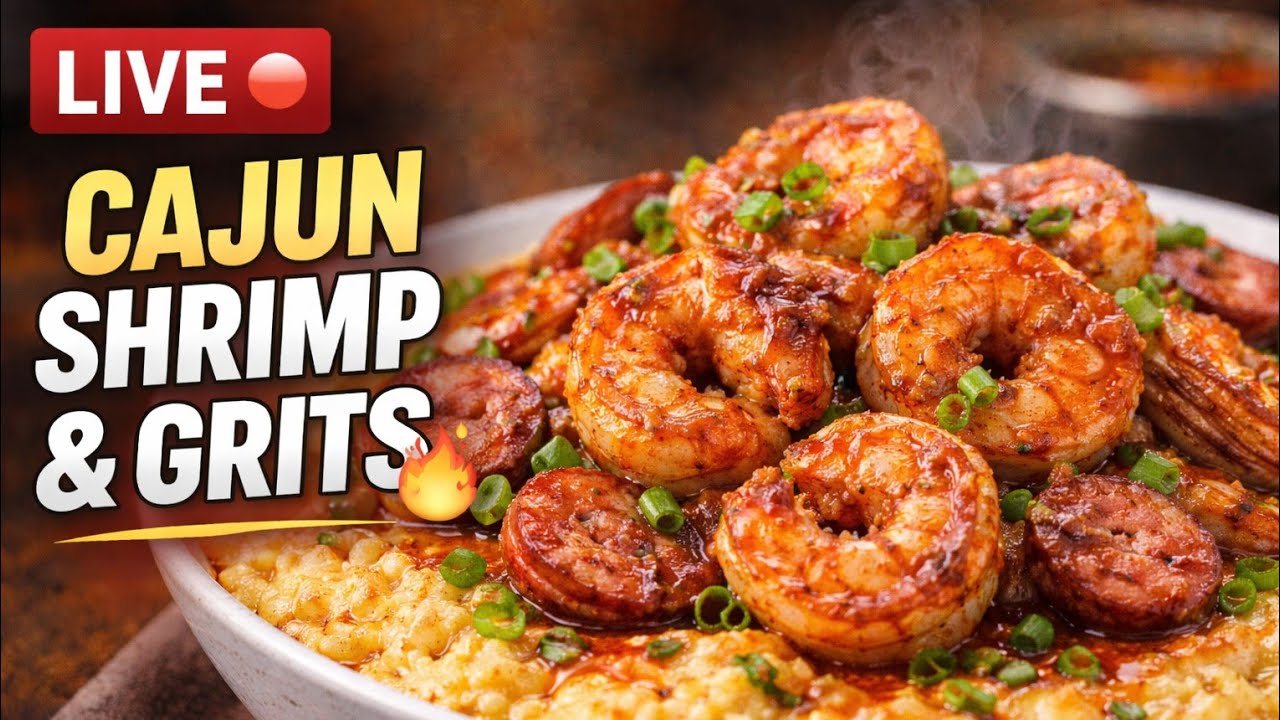 LIVE Cooking Cajun Shrimp & Grits 🍤🔥
