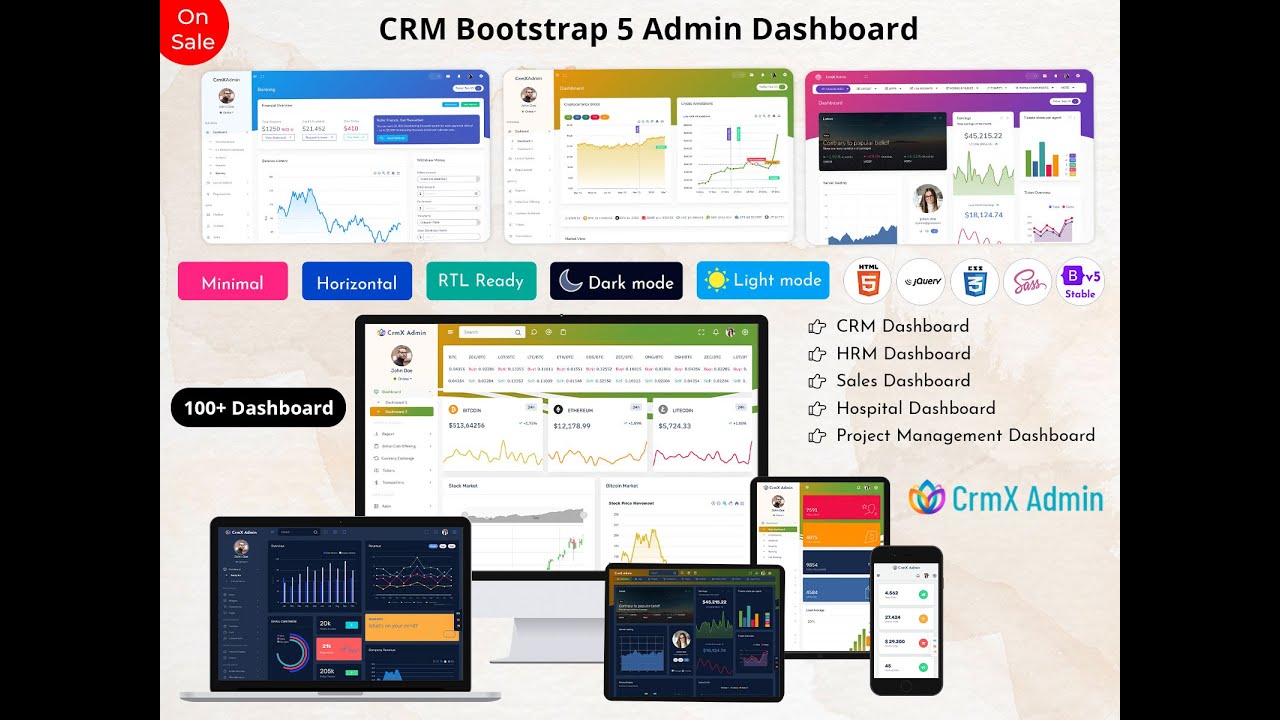 Premium Admin Template with Bootstrap 5 Admin Dashboard &ndash; CrmX