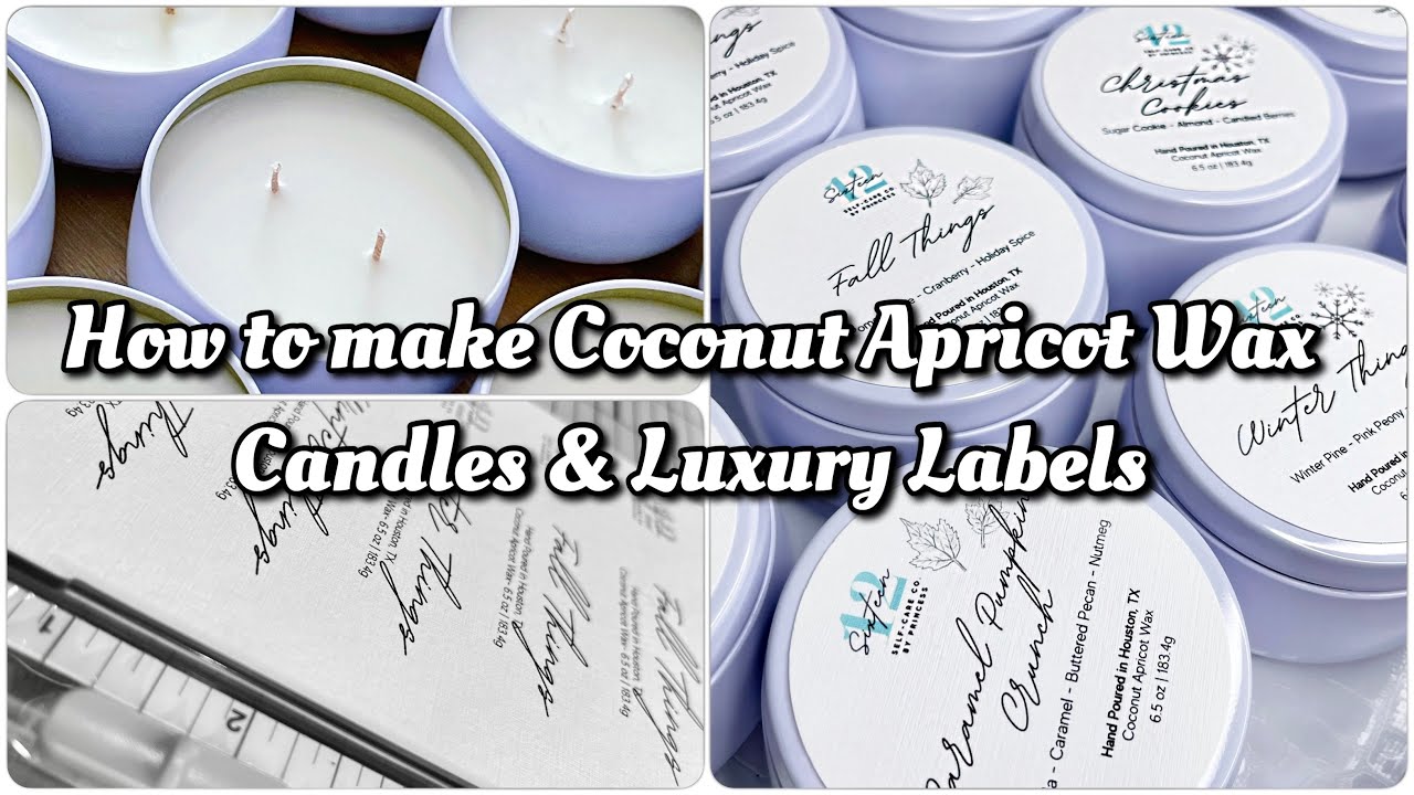 Prep For My Candle Launch With Me | Making Coconut Apricot Wax Candles & DIY Luxury Labels
