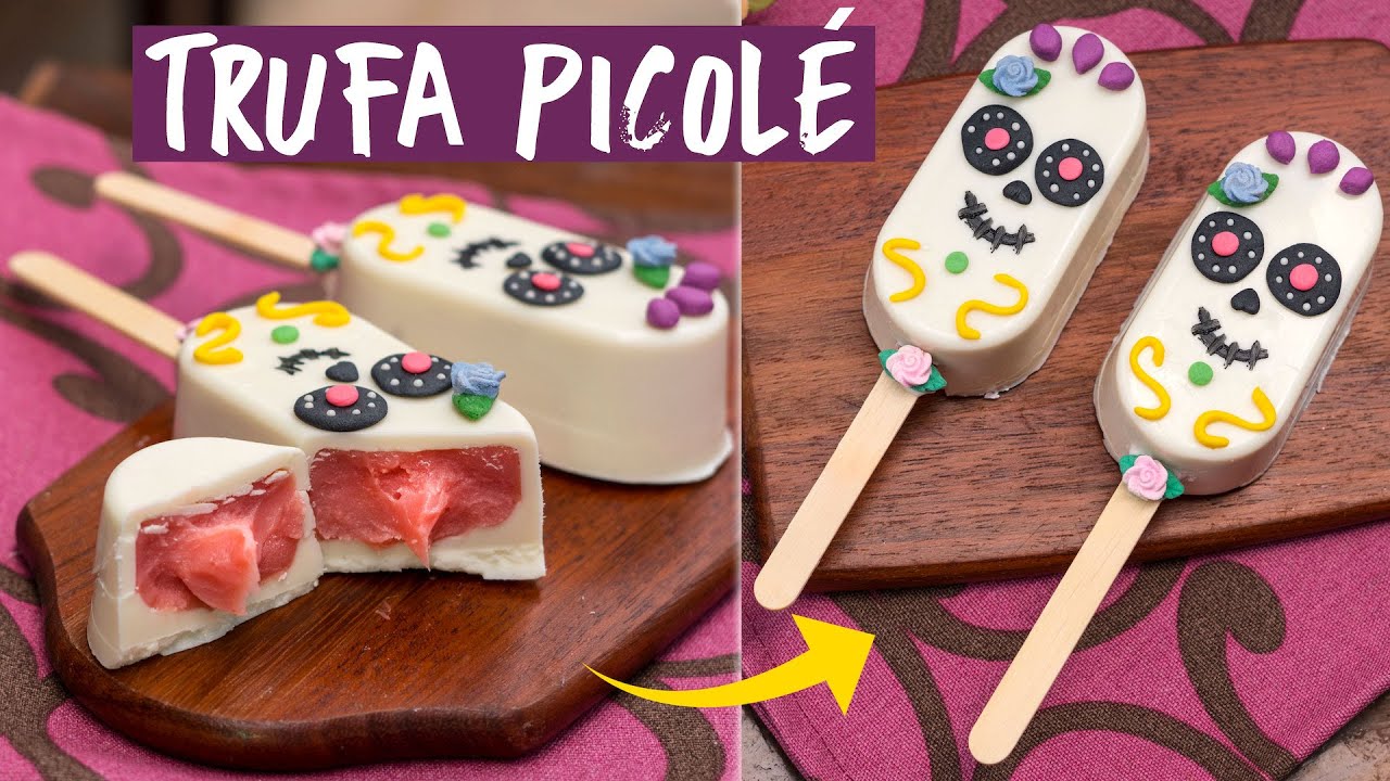 PICOLÉ TRUFA DE CAVEIRA: Faça e Venda! (com recheio Sensação) - Cozinha do Bom Gosto - Gabi Rossi