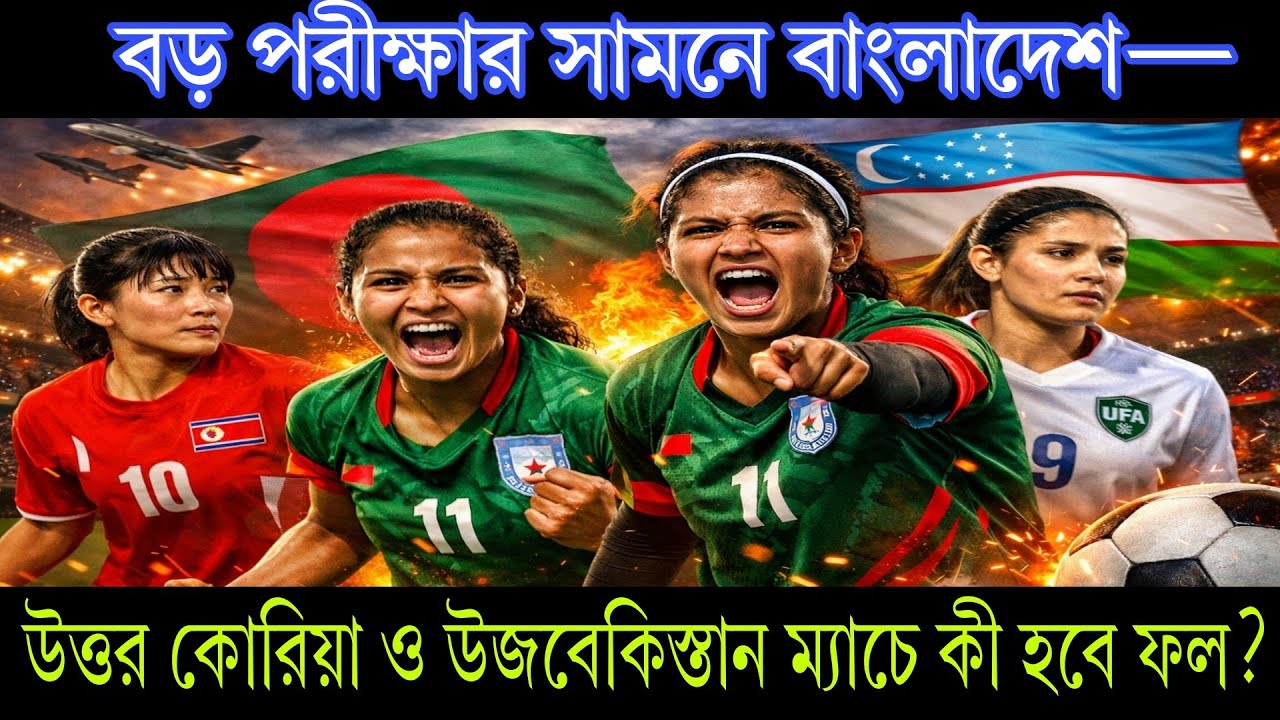 বড় পরীক্ষার সামনে বাংলাদেশ—উত্তর কোরিয়া ও উজবেকিস্তান ম্যাচে কী হবে ফল?