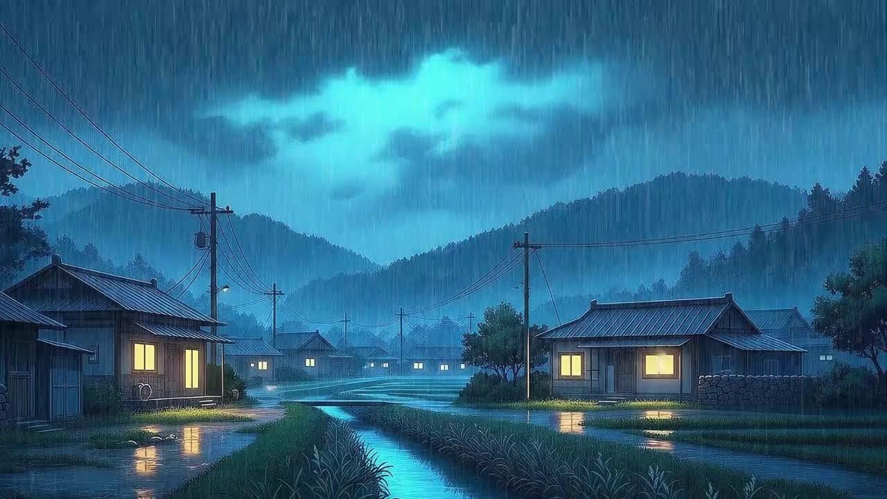 Rain Sounds x Lofi for Study in a Quiet Korean Night for Clear Thinking 😌