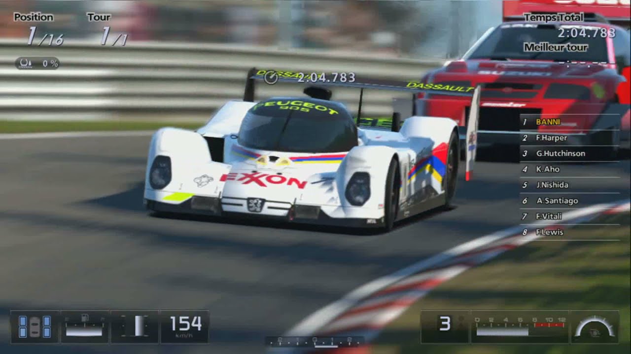 Gran Turismo 5 - Peugeot 905B Evo 1 Bis LM '92 (HYBRiD) PS3 Gameplay