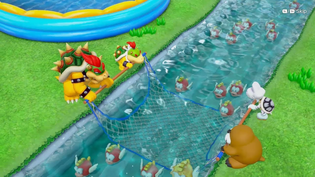 Super Mario Party River Survival #8 Bowser, Bowser Jr, Monty Mole, Dry Bones