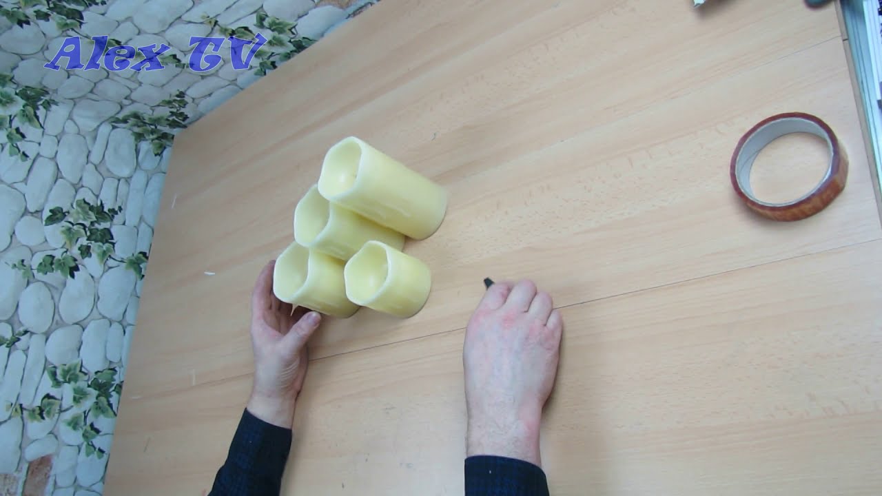 LED Echtwachskerzen mit bewegliche Flame f&uuml;r Adventskranz . Ansicht .