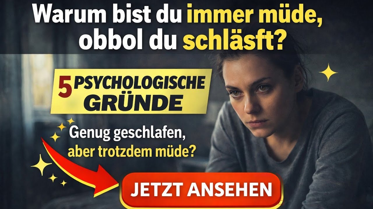 Genug geschlafen, aber trotzdem müde? Psychologische Gründe.