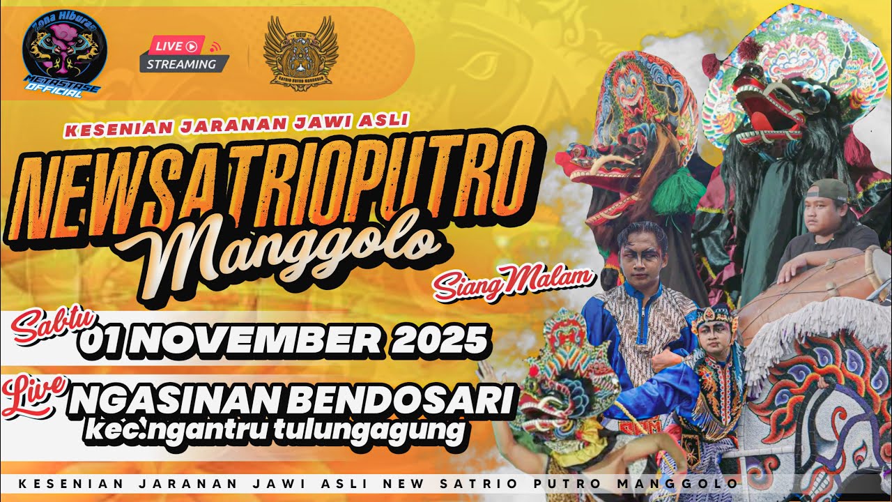 Live jaranan NEW SATRIO PUTRO MANGGOLO di Bendosari Ngantru Tulungagung L-JHA Audio