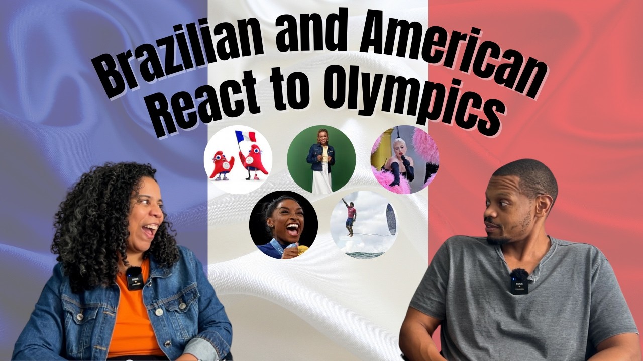 BRAZILIAN AND AMERICAN REACTING TO OLYMPICS 2024 (Brasileira e Americano reagindo Olimpíadas 2024)