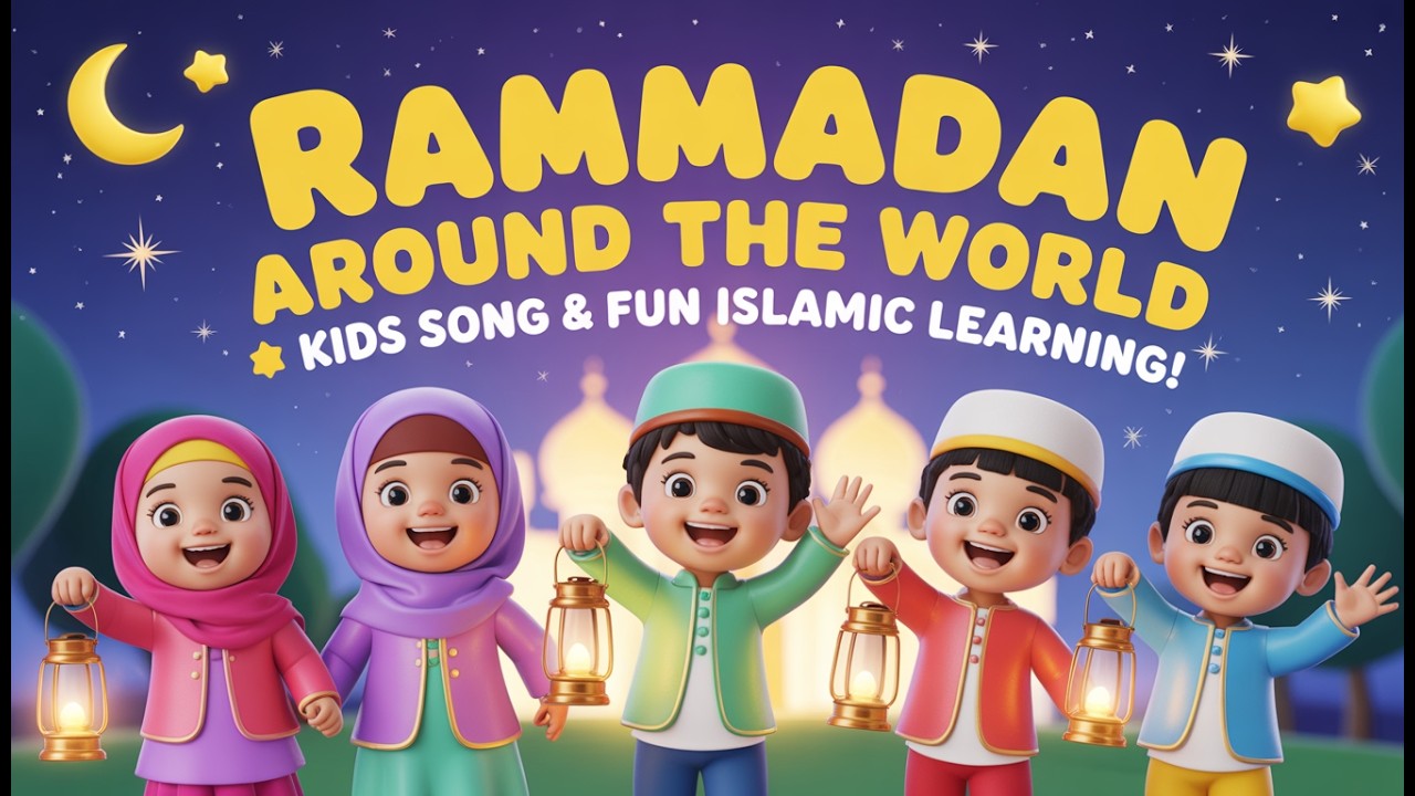 🌙 Ramadan Around the World 🌍 Kids Song | Preschool Islamic Learning Video