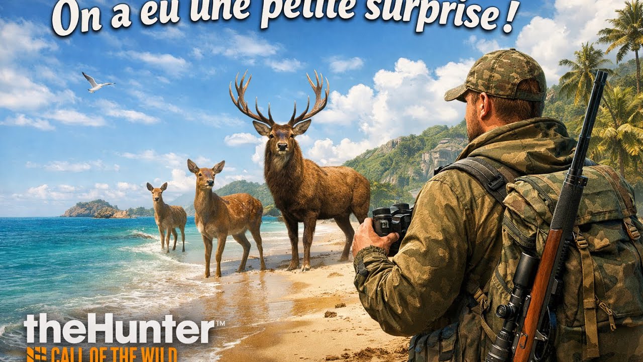 Mon fram du cerf élaphe on a eu une petite surprise the hunter call of the wild