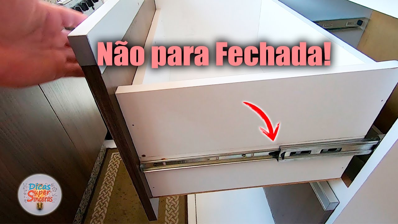Gaveta com Corrediça Telescópica não para Fechada! Veja a solução!