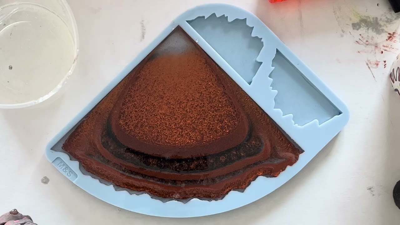 #694 DE: Sheashell Technik mit Mica Pudern und gelöschtem Untersetzer Video  🫣 | #epoxidharz 