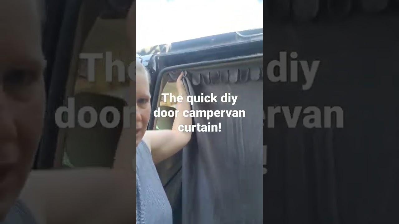 the quick  door campervan  curtain.. see longer video for details of how to do it yourself