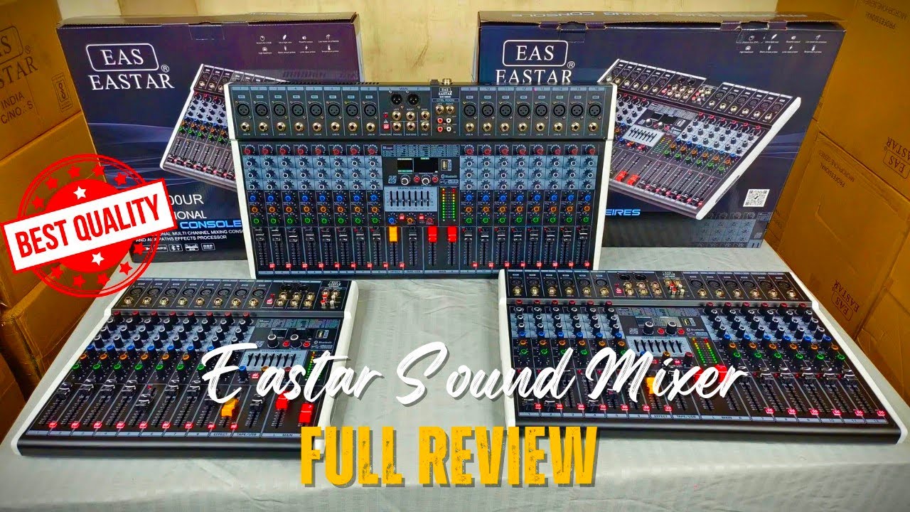 Dj sound Mixer Range All Channels Full Review || Eastar UR series Sound Mixer