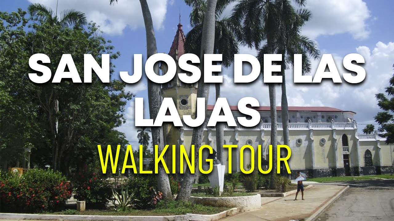 SAN JOSE DE LAS LAJAS, Cuba Walking Tour - Sonido inmersivo (Full HD) 🚶‍♂️🌳🏙️