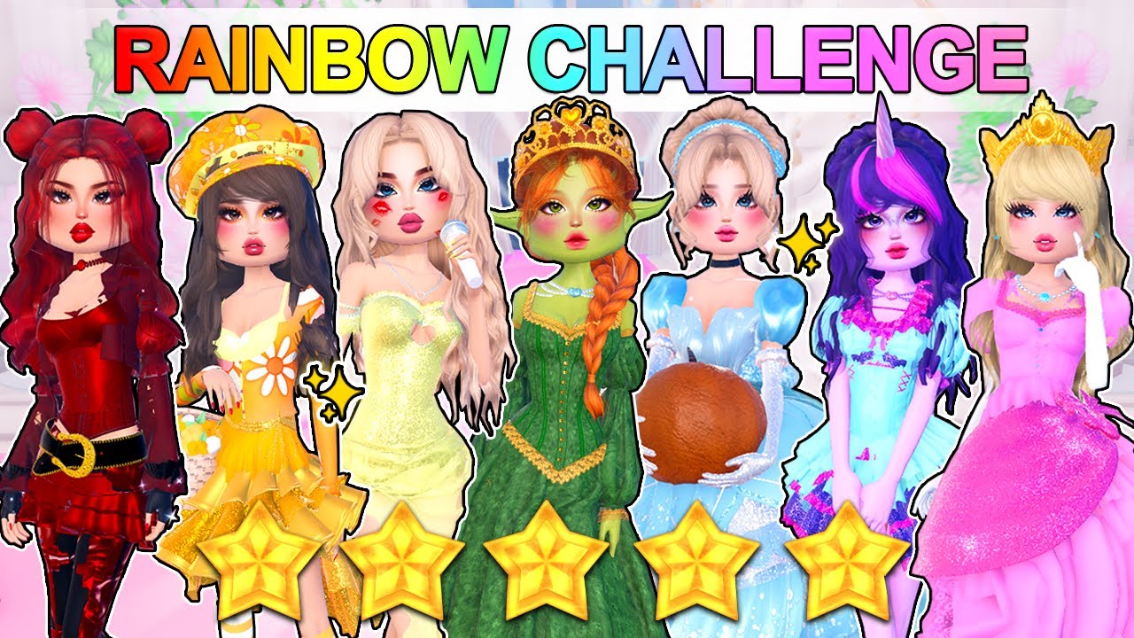 RAINBOW CHALLENGE in DRESS to IMPRESS!