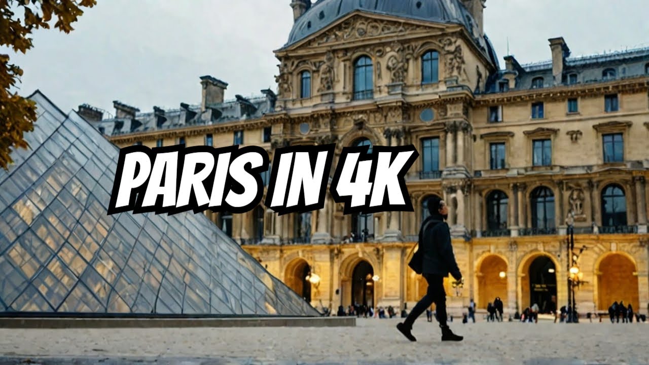 Louvre Museum, PARIS France : Walk the Paris REAL Street to Pyramid 2024 Walking Tour 4K