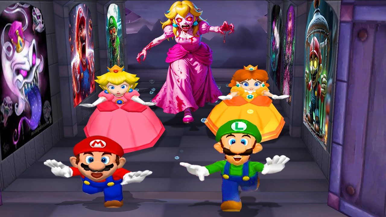 【マリオパーティシリーズ】すべてのサバイバルミニゲーム ピーチ姫 Vs デイジー姫 Vs マリオ Vs ルイージ (CPU最強 たつじん)
