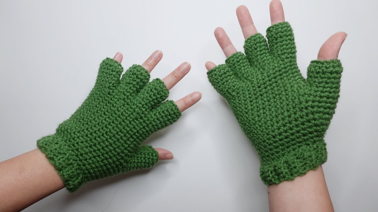 How to Crochet Half Finger Gloves in Step by step Tutorial