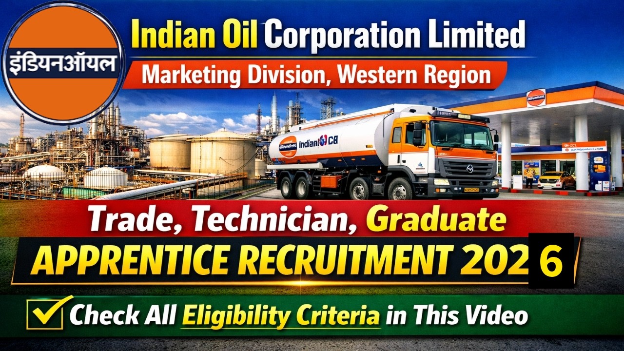 Indian Oil Corporation Limited Marketing Division, Western Region Apprentice Recruitment 2026