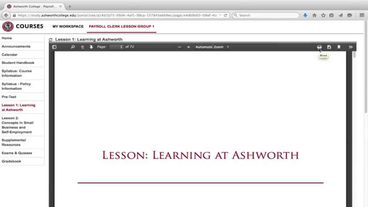 Getting Started In Your Ashworth College Online Program -  Part 2